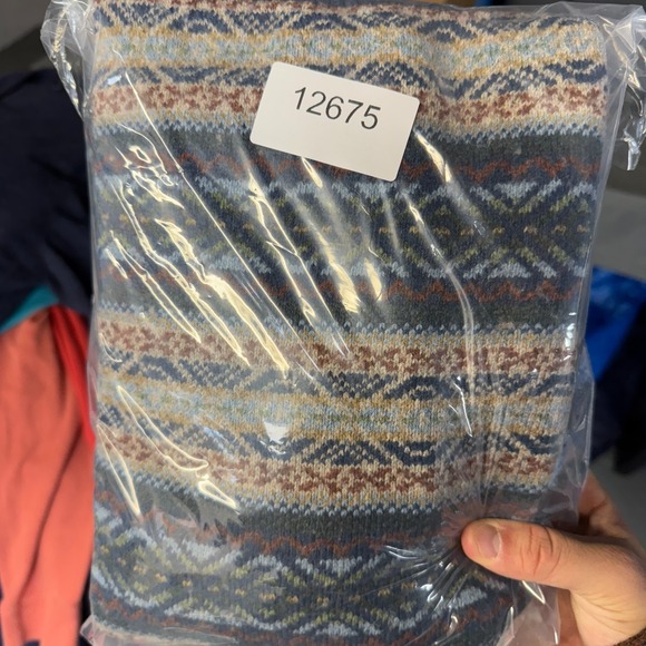 Eddie Bauer Sweater Mens Large Fair Isle Nordic Geometric Knit Crewneck Merino - Picture 11 of 11